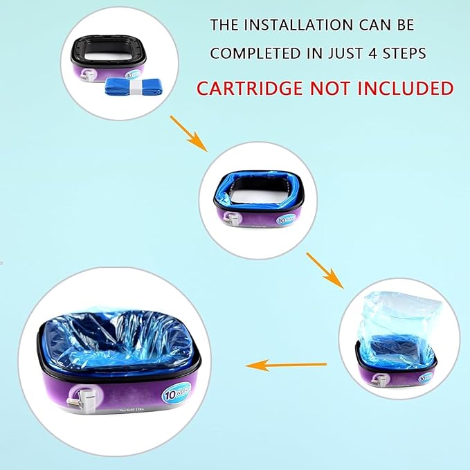 15 Pack Cat Litter Refills Bag, Litter Refills Generic Compatible with Your Standard and Plus Litter Genie Refill Cartridge(Not Include Refill Cartridge)