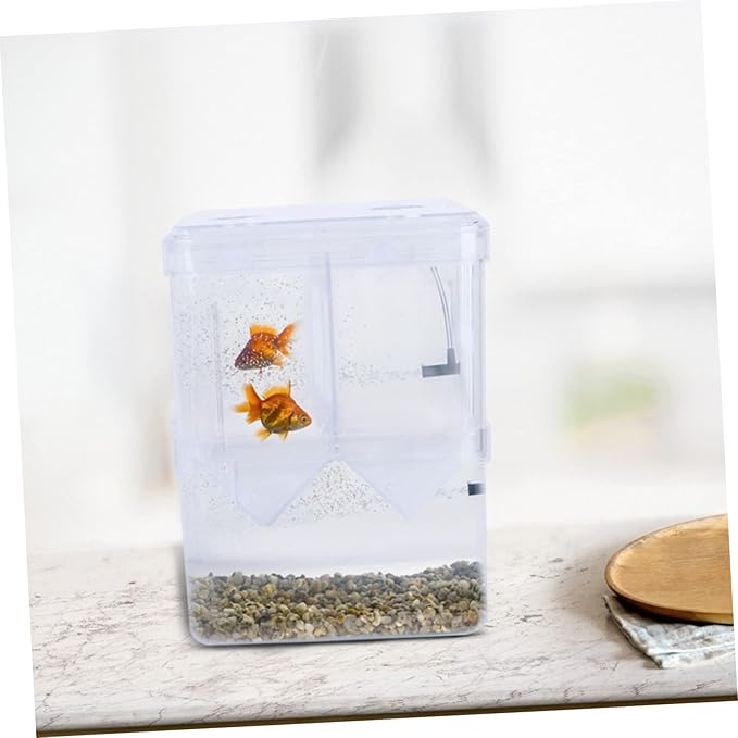 TOYANDONA 2Pcs Transparent Fry Breeding Tank Fish Hatching Container with Suction Cup for Safe Cultivation of Young Fish Convenient Feeding and Easy Cleaning