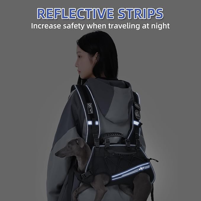 Dog Lift Harness for Small Dogs,Dog Backpack Carrier,Adjustable Padded Breathable Straps for Dogs, Disabled, Joint Injuries, Arthritis,S(4.5-7.5LBS)
