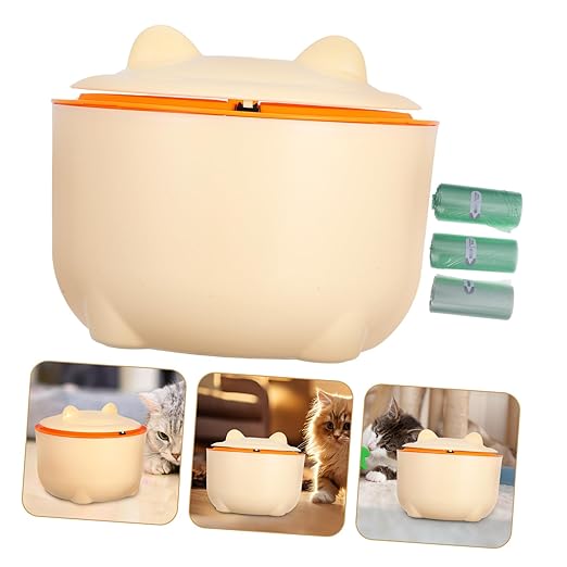 1set Sealed Cat Litter Trash Can Lid Bag Easy to Maintain Waste Container Prevent Construction for Home Use