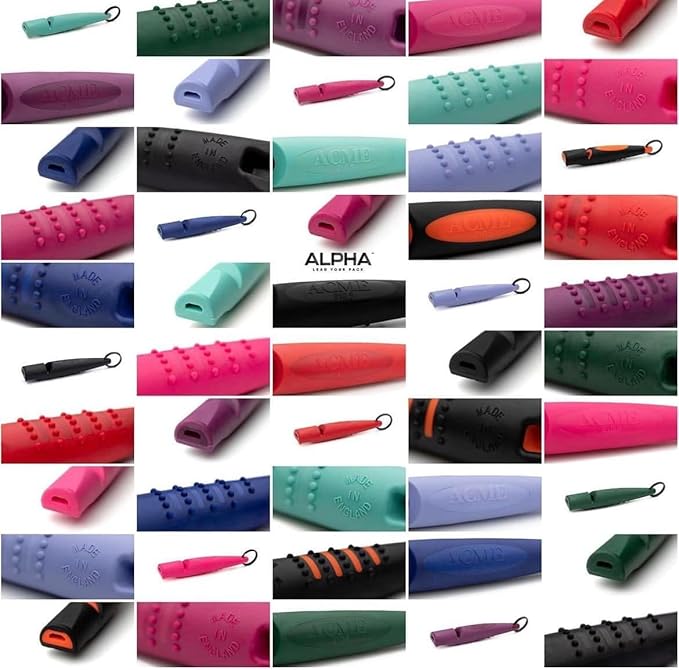ACME Alpha 211.5 Professional Dog Training Whistle with Enhanced Ergonomic Grip. BPA-Free Plastic. 110 dBA. Long Range. Standardized Frequency. Weatherproof. Made in The UK (Day Glow Pink)