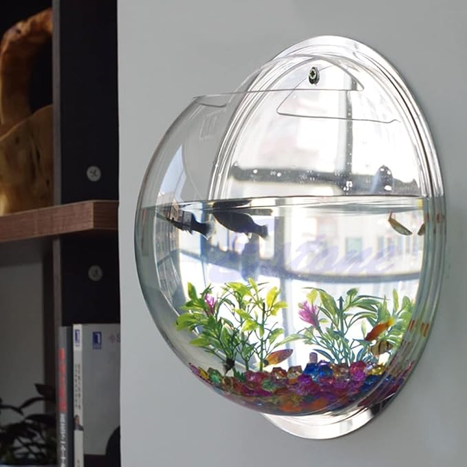Fish Tank Wall Mounted Fish Tank Acrylic Wall Mounted Plant Fish Tank Decorative Planter Glass Bowl Fish Tank Kit Glass Fish Tank
