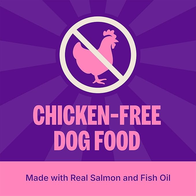 Wellness Complete Health Sensitive Skin and Stomach Dry Dog Food, Wholesome Grain Kibble, Natural, Chicken Free, Salmon and Rice Recipe, 5 lb Bag