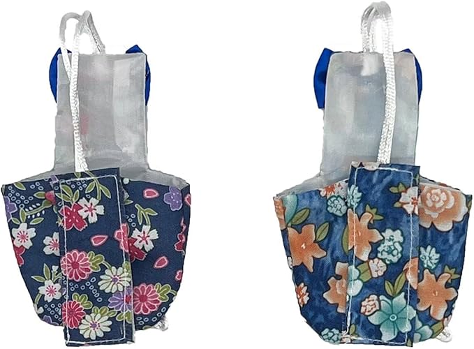 2 PCS Floral Bird Diaper Nappy Clothes Reusable Washable Cloth Blue&Green for Parrot Macaw Budgies Parakeet