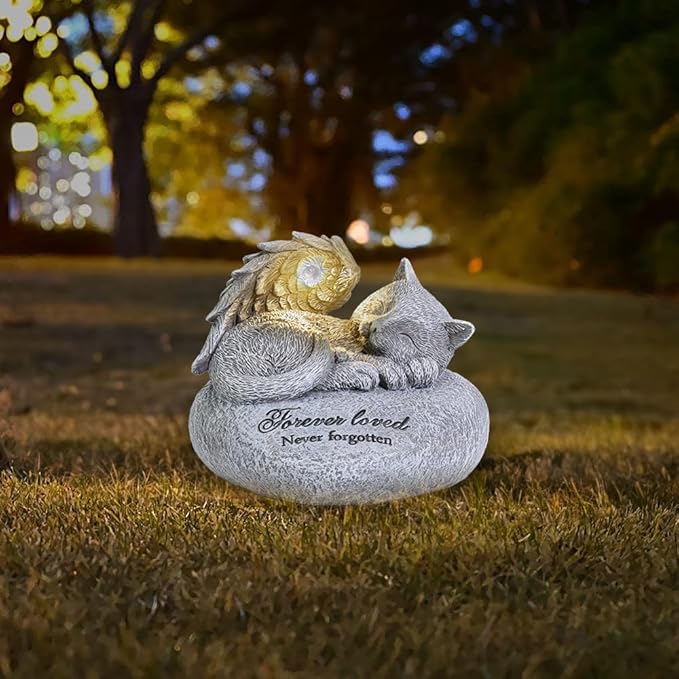 Cat Memorial Gifts for Loss of Cat,Pet Sympathy Gift,is Placed in The Outdoor Garden or Tombstone Loss of Pet Sympathy Gift
