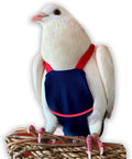 Bev's Bird Boutique Regular Flyper Adjustable Bird Diaper | Reusable, Washable Cloth | Comfort Fit for Parrot, Cockatiels, & Other Small Birds | Fashionable Avian Accessories, Navy & Red, Size 5