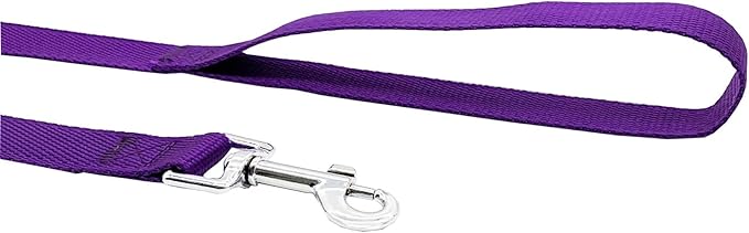 Nylon Training Dog Leash for Small Medium Large Dogs, 15ft 20ft 30ft 50ft Long Leash Dog/Puppy Lead for Obedience Recall Training, Camping (15ft, Purple)