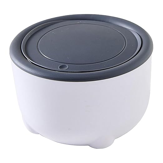 Cat Litter Trash Can Pet Garbage Bin Sturdy Portable Trash Bin Wastebasket with Press Type Lid Pet Accessories, Gray