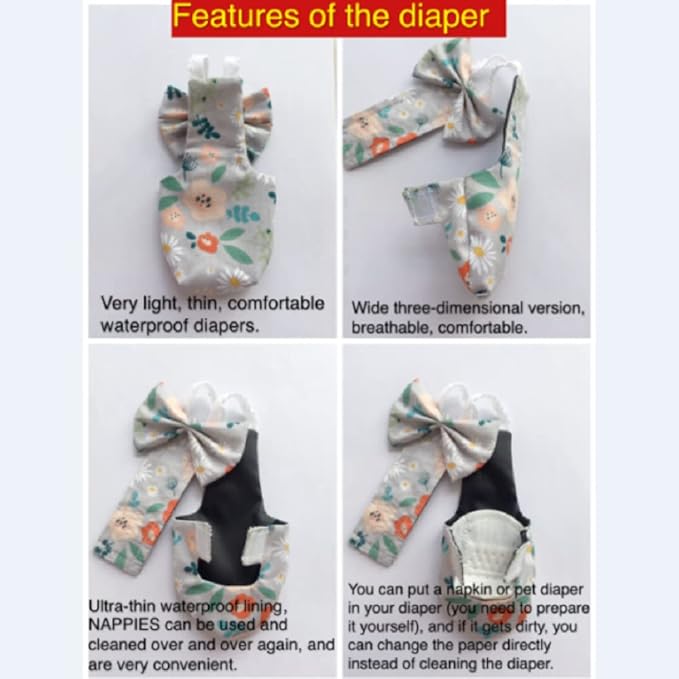 Duck & Chicken Poultry Diapers - Waterproof, Adjustable, Washable & Reusable - Duck & Goose Supplies (1.5-2kg)