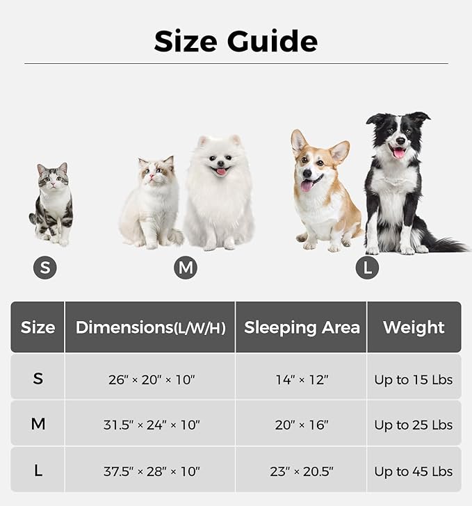 Made4Pets Dog Couch Bed, Soft Faux Fur Checkered Indoor Pet Sofa, Comfortable Fluffy Dog Sofa with Supportive Foam, Removable Washable Cover with Non-Slip Base, Sage Green, Large