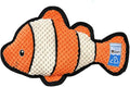 Spunky pup Clean Earth Plush Dog Toy with Squeaker - Recycled, Eco-Friendly, Floats for Beach, Lake, Pool - Clownfish