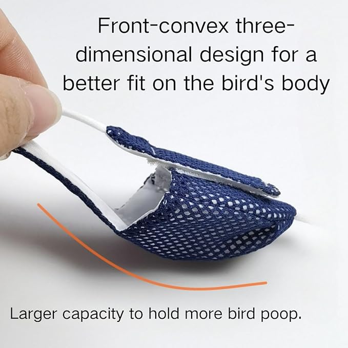 5 Pcs Summer Holey Style Bird Diaper Parrot Nappy Reusable Flight Suit with Waterproof Inner for Parakeet Cockatiel Macaw Budgie Lovebird Conure (L)