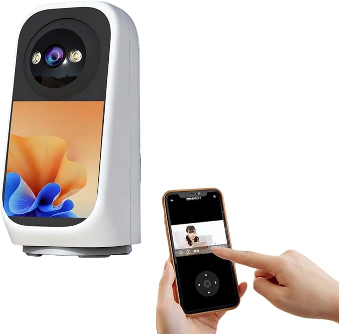 Tangxi WiFi Two Way Video Calling Camera with Wide Angle Lens, 2K Indoor Home Security Cameras with 360 PTZ, Baby Monitor Pet Dog Camera