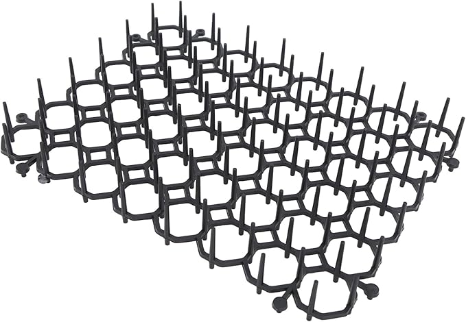 12Pcs Cat Deterrent Mat, Anti Cat Dog Network with Plastic Spikes, Indoor Outdoor Training Mat for Keeping Away Cats Dogs, Protecting Plants Furniture and Cars, PP Materi