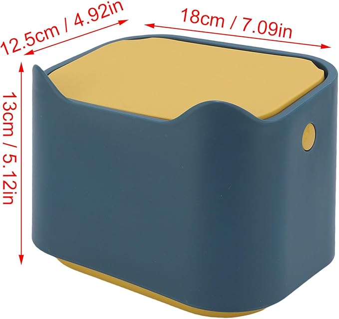 fosa Cat Litter Trash Can, Press Seal Lid Airtight Odor Control Cat Litter Boxes, 7.09x4.92x5.12in Pet Waste Bin with Thickened PP Material