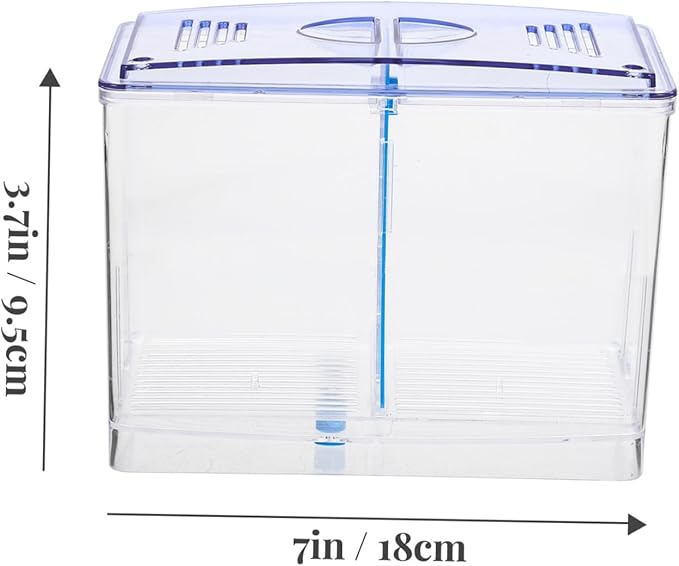 Fish Breeding Box Acrylic Isolation Hatchery Tank for Tropical Fish Guppies and Betta Fry Room Design with Removable Divider Easy to Clean and Install