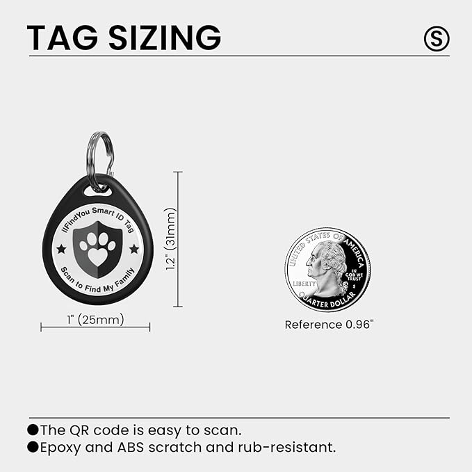 6 Pack Cat Tags Personalized Small, QR Code Cat Name Tags for Kitten Collar, Scan Location Alerts, Mix Colors S