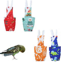 4pcs Bird Diaper Parrot Flight Suit with Waterproof Inner Layer Pigeon Pants Parrot Nappy Reusable Cockatiel Clothes Adjustable for Parakeet Mini Macaw Budgie Canary - color2 XS