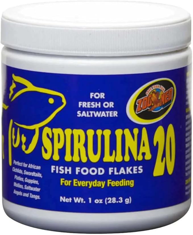 Zoo Med Laboratories AZMAFS1 Aquatrol Spirulina 20 Flake, 1-Ounce