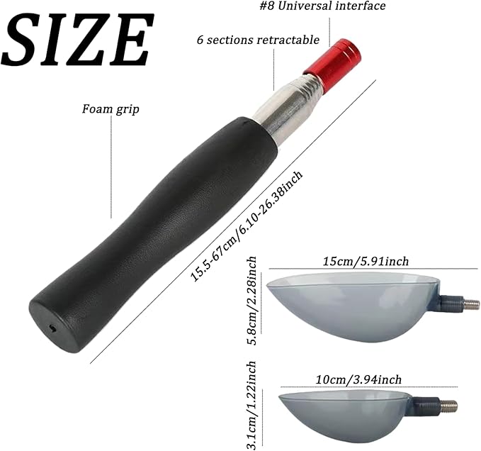 Dog Urine Collector, Reusable Telescopic Urine Collector for Dogs, Detachable Collectors for Dog Pregnancy Test, Pee Stick with Big & Small Collectors.