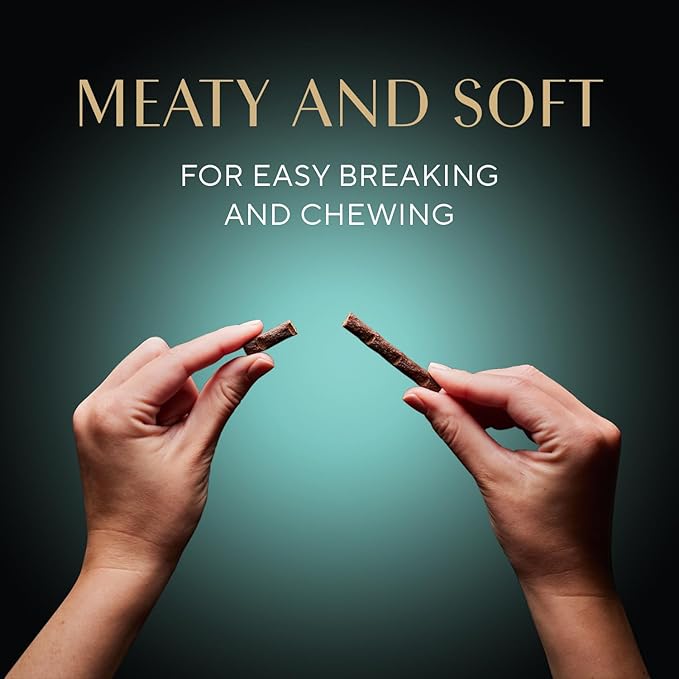 Sheba Meaty Tender Sticks Chicken Cat Treats, Salmon Flavor, Cat Snacks, 0.14 oz., 5 Count, Pack of 10 (50 Sticks Total)