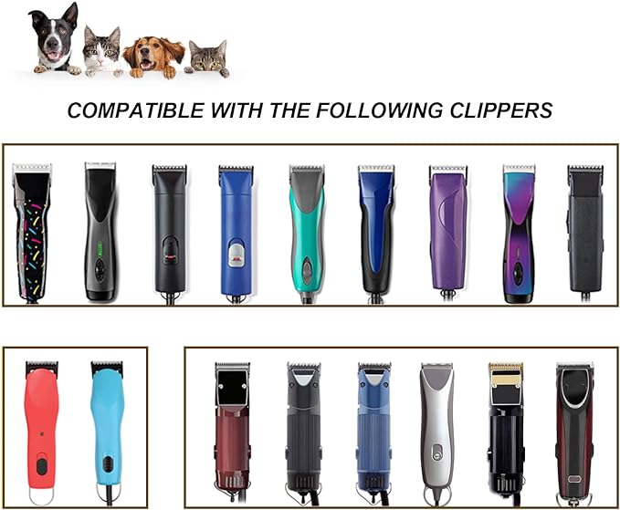 Detachable Pet Dog Grooming Stainless Steel Blades,Compatible with Andis Size-5/8 Cut Length 1/32-inch(0.8mm),Compatible with Oster A5,Wahl KM10 Series Clippers