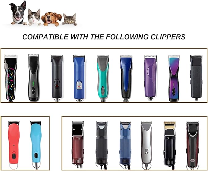 10 Dog Grooming Replacement Ceramic Blades Compatible with Wahl,Oster,Andis Dog Detachable Clipper,Cut Length 1/16-Inch,2 Pack