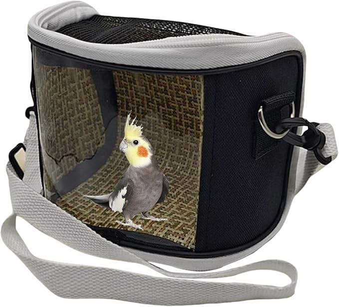 Lovebirds Carrying Bag - Clear Window Pouch, Parrot Travel Tote, Trainer Volunteer Gear, Animal Lover Accessory | Lightweight Lovebirds Carrying Bag with Transparent Window for Outdoor Short Trips