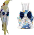 Bird Flight Suits Diapers, Parrot Flight Suits Diapers for Monk Parakeets Cockatiel Conure Lovebird Budgie, Parrot Clothes, Bird Training Nappy Suit Liners Clothes (Medium,Blue-A)