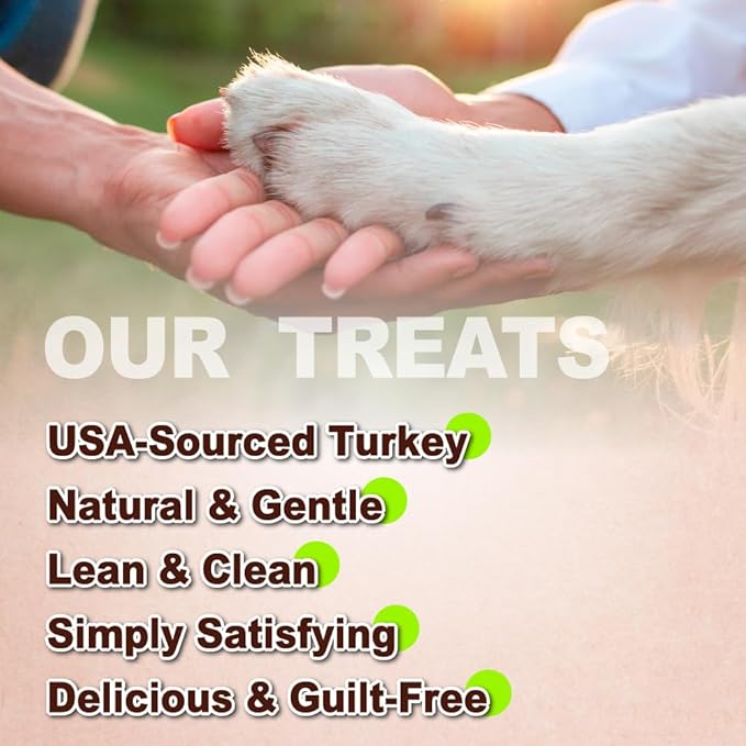 A Freschi srl Turkey Tendons for Dogs, USA-Sourced, Healthy Dog Treats, Rawhide-Free Puppy Chews, All Natural, Hypoallergenic Dog Treats, Soft Strips, 3.5 oz Pack