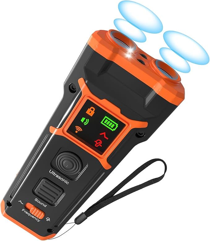 Dog Training Bark Deterrent Device, Anti-Barking Device with HD Display and LED Flashlight for Dogs, Stop Bad Behavior Without Yelling or Swatting, Ultrasonic Stopper Alternative to Shock Collar
