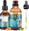 Natural Flea and Tick Prevention for Dogs, Oral Herbal Dog Flea and Tick Treatment Drops with Pumpkin Seed & Black Walnut for Dogs, Skin & Coat Care - Digestive & Immune for All Breeds and Ages, 60ml