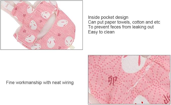 Pet Bird Cute Diaper, Convenient to Use Parrot Diaper Flying Costume Reusable Diaper Bird Diaper for Parrots Pigeons Pet Supplies (L)