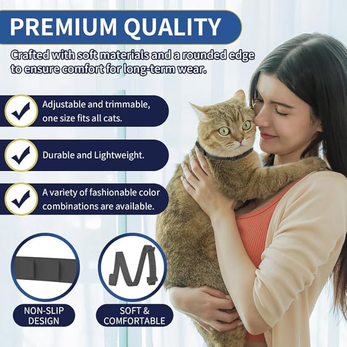 4 Pack Flea Collar for Cats, 32 Months Flea and Tick Prevention for Cat, Waterproof Natural Cat Fleas and Ticks Treatment, Adjustable Fleas and Ticks Collar for Cats Kittens(4 Colors)