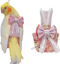 Bird Flight Suits Diapers, Parrot Diapers for Monk Parakeets, Cockatiels, Parrot Clothes Costume, Bird Training Nappy Suit Liners Clothes (Small,Light Pink)