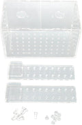 Fish Breeding Isolation Box, Acrylic Aquarium Hatchery with Transparent Lid, Adjustable Hook Installation for Fish Tank, Guard Small Fish from Attack with Hole Design for Better Wa (17 * 9 * 10CM)