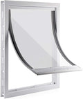 CEESC Large Dog Door with Soft Transparent Magnetic Flap and Snap-in Closing Panel, Premium PVC Plastic Pet Door for Large Dogs(XL,White)