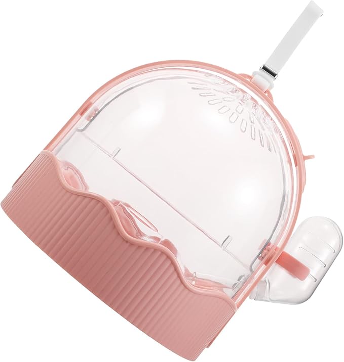 Portable Parrot Travel Cage with Spacious Breathable Design, Lightweight Outdoor Bird Carrier for Small to Medium Birds, Pink Decorative Pet Transport Cage for Travel and Outdoor