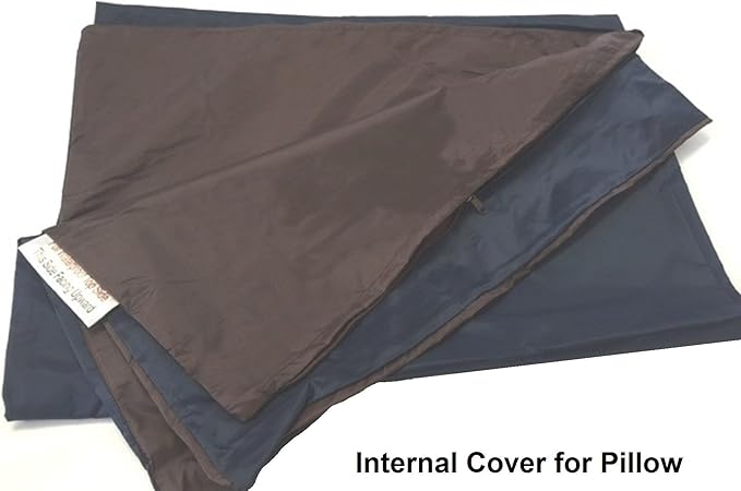 Dogbed4less Shredded Memory Foam Pillow Dog Bed with Waterproof Liner and Machine Washable Cover (Black Canvas, Large 48"X29")