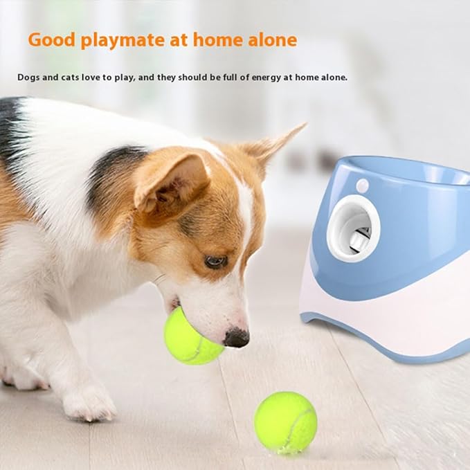 Interactive Dog Toys - Automatic Tennis Ball Launcher for Medium to Large Dogs, Outdoor Exercise & Training, Perfect Home Dog Toy 6 Ball (Purple, Standard)