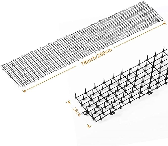 Cat Scat Mat with Spikes, 2m x 28cm Cat Dog Animal Spikes Repellent Mat, Anti Indoor Outdoor for Garden, Fence Foam Toe spacers 100 Pack, Disposable Finger sepa