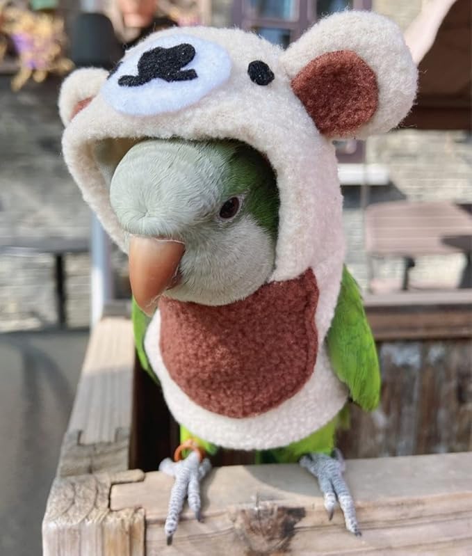 Bird Costume Bird Diaper Flight Suit Bird Bear Shape Bird Clothes Cosplay Photo Prop for Parrots Lovebird Parakeet Cockatiel Small Animals Apparel (Without Diaper,Cockatoo)