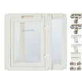 30.3“H 2PCS Extension Kit - Door+Panel, T-Buckles for Compartment, Expandable Clear Dog Play Pen Acrylic Dog Playpen Indoor,for Puppy Cat Bunny Small & Medium Dogs (White, 30.3" H, 2PCS)