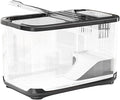 Aquarium Kits, Fish Aquarium Ventilation Holes -Aquariums Starter Kits Ventilated with Stairs Aquatic Life Turtle Shrimp Habitat for Plant Decor Gravel Sand Saltwater Landscaping