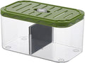 Small Fish Tank Aquarium Breeding Box Transparent Hatchery with Removable Divider for Clownfish Desktop, Green