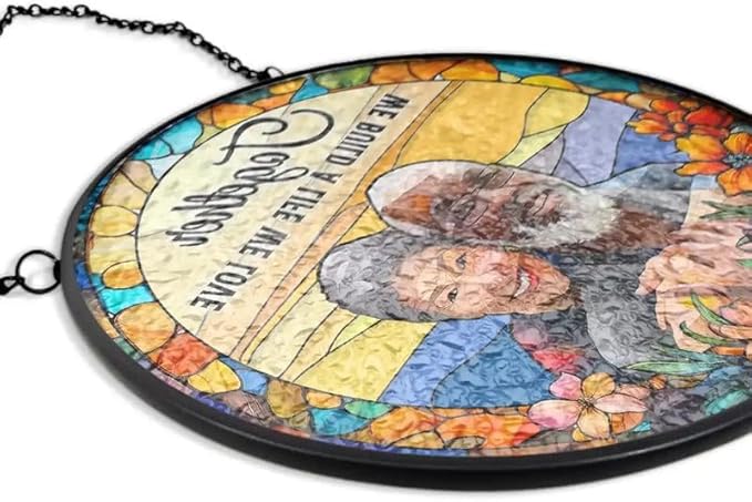 Personalized Couples Photo Stained Glass Catcher, Custom Photo Portrait Couple Family Stained Glass Window Hanging Catcher, Gifts for Newlyweds, Wedding, Couple, Valentine's Day Gift/22