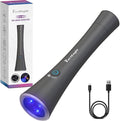 UV Flashlight Black Light, 365nm Blacklight Pet Urine Detector, Rechargeable Blacklight Flashlight for Dog/Cat Urine Stains, Bed Bug, Resin Curing, Scorpions Finder, Grey