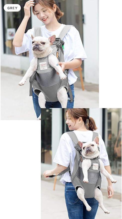 Dog Carrier Backpack - Legs Out Front - Facing Pet Carrier Backpack for Small Medium Large Dogs, Airline Approved Handsa - Canvas Mesh Free Cat Travel Bag