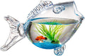 Fish Bowls Creative Fish Tank Aquarium Fish-Shaped Glass Fish Tank Goldfish Tank Living Room Turtle Tank Fish & Aquariums-M, Medium