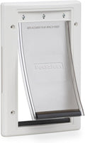 PetSafe Plastic Pet Door - Easy Install for Wood, PVC Metal & Paneled Doors - Rust-Free Plastic Frame - Flap Dimensions 5 1/4" W x 8 1/8" H - for Small Pets Weighing Up to 15 Lb